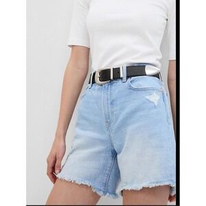 Womens GAP Cheeky Sky High Distressed Frayed Hem Short Shorts